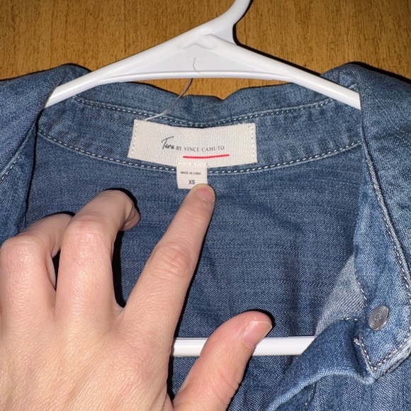 Vince Camuto Denim Style Long-sleeve Dress - Picture 3 of 3